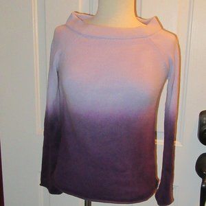 LOFT Petite XS Purple Rabbit Hair Ombre Sweater with portrait collar